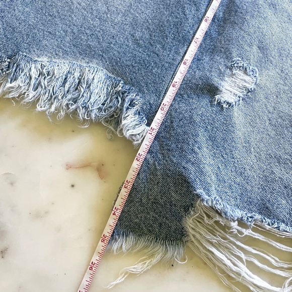 Zara Trafaluc Distressed Ripped Distressed Asymmetrical Midi Skirt - Picture 11 of 13